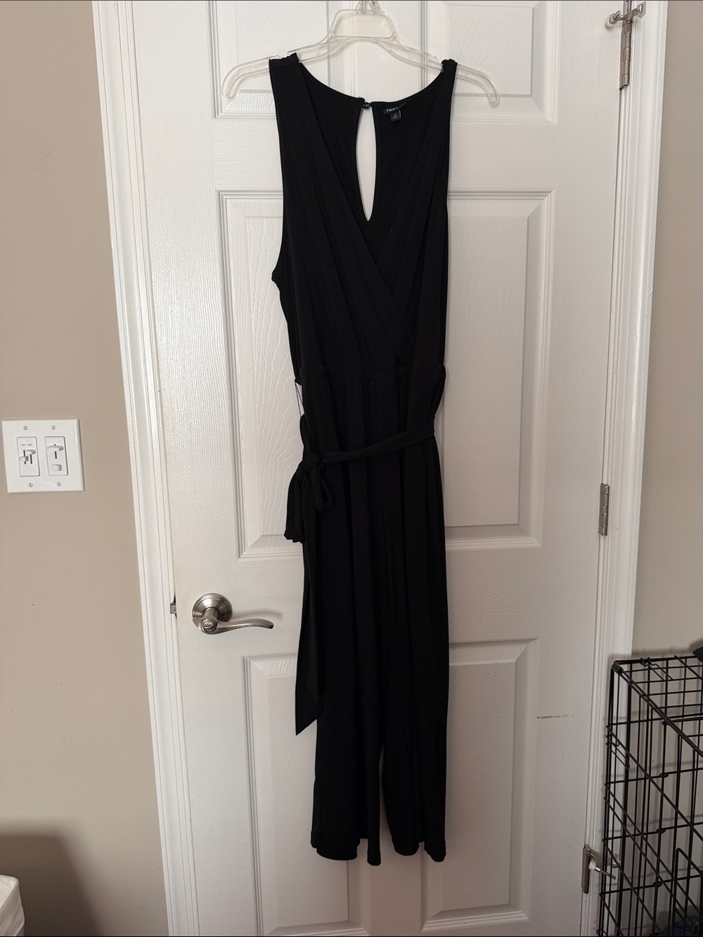 torrid Black Long Sleeve-Style Faux Wrap Jumpsuit Dress